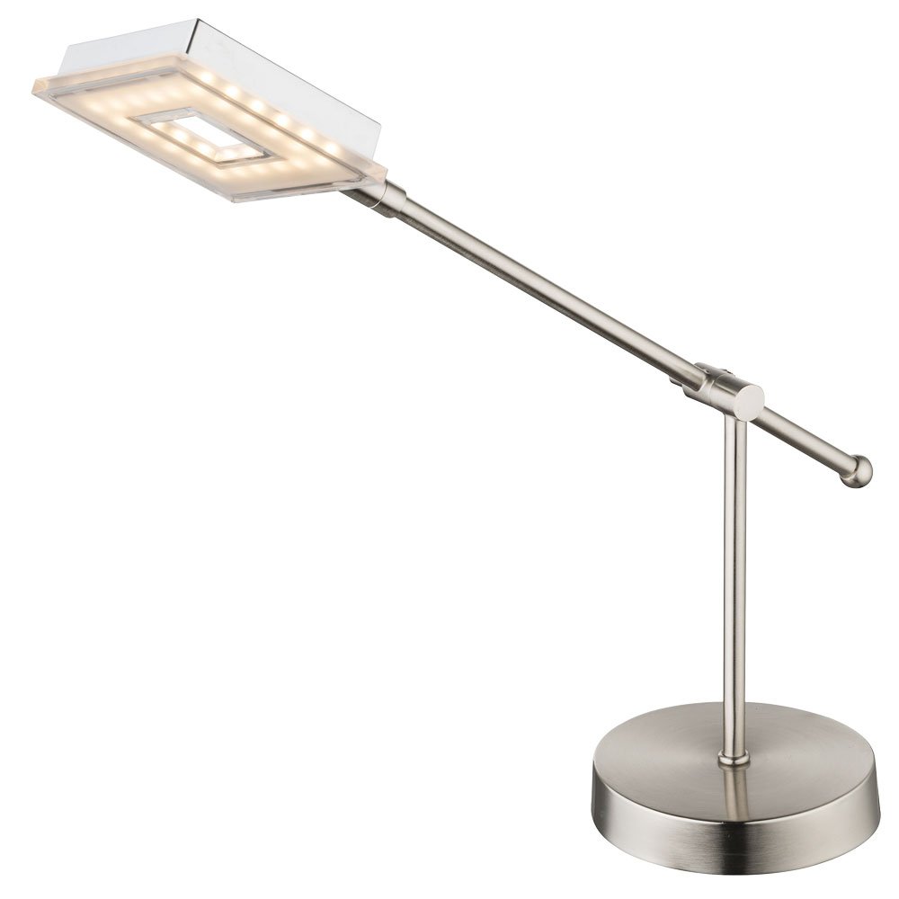 Lampada da tavolo a LED da lavoro cromato lampada da lettura interruttore regolabile Globo 56138-1T