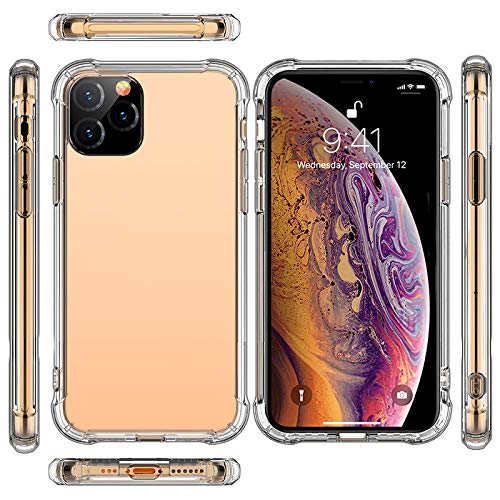 iPhone 12 Mini Case - CASEITNOW - Shockproof Adsorption Clear Soft TPU with 4 Corners Protection Military Grade Drop d Case for Apple iPhone 12 Mini 2020 (5.4") - Clear