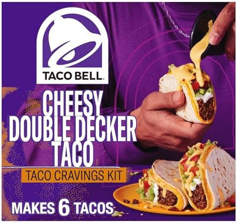 Taco Bell Cheesy Double Decker Taco Cravings Kit, 401 g Box