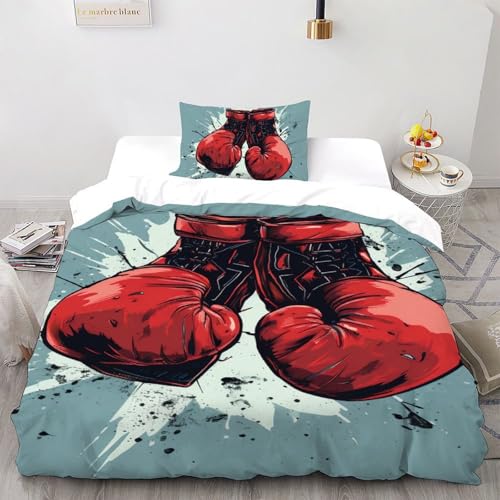 Gant de boxe housse de couette anti-pli lit simple microfibre respirante