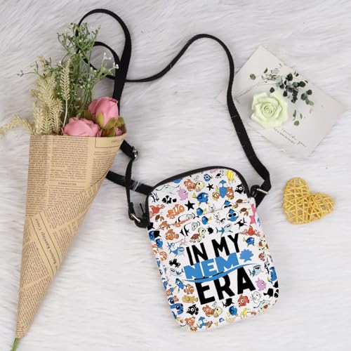 Sea Movie Inspired Gift Clownfish Lover Gift Cartoon Animal Ocean Fish Crossbody Bag4