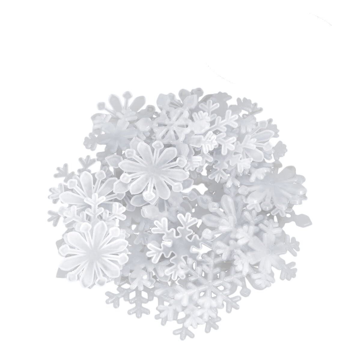 MAGICLULU 50PCS Glow in The Dark Snowflakes Decals 3D Luminous Fluorescent Snowflake Stickers for Christmas Party