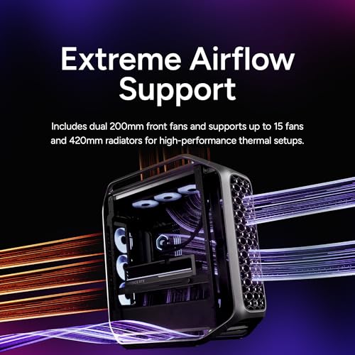 Image of Cooler Master Cosmos Alpha Full Tower PC Case, High Airflow Curved Aluminum
