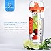OMORC 32 OZ Sport Fruit Infuser Water Bottle, Flip Top Lid & Dual Anti-slip Grips, BPA Free Infuser Water Bottle, Free Recipes and A Cleaning Brush Gifts, Ideal for Your Office and Home(Orange)