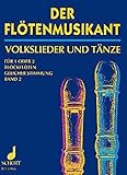  Der Flötenmusikant: 260 deutsche Volkslieder und Volkstänze in leichter Spielbarkeit. 1 or 2 Recorders in same intonation or other Melodic instruments; Guitar ad libitum. Partition d\'exécution.
