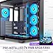 FOIFKIN F600 PC Case - Pre-Installed 7 PWM ARGB Fan, ATX Mid-Tower Gaming PC Case, 270° Panoramic Glass with Type-C, FOIFKIN (Black, F600)