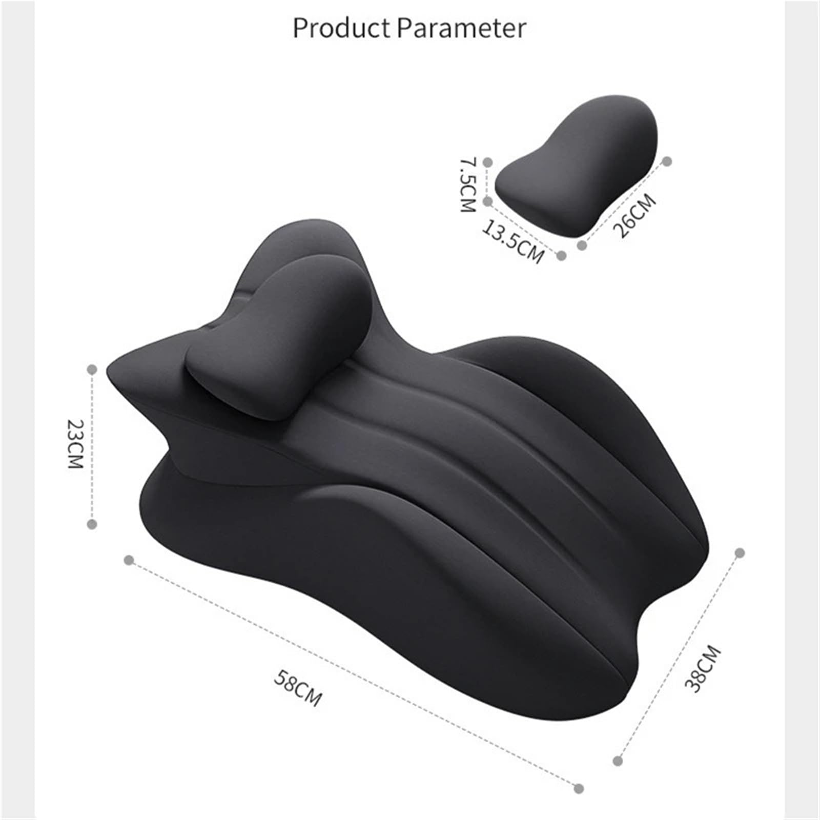 Oreiller multifonction en mousse à mémoire de forme ergonomique pour couples, fessiers, lombaires, grossesses (gris)