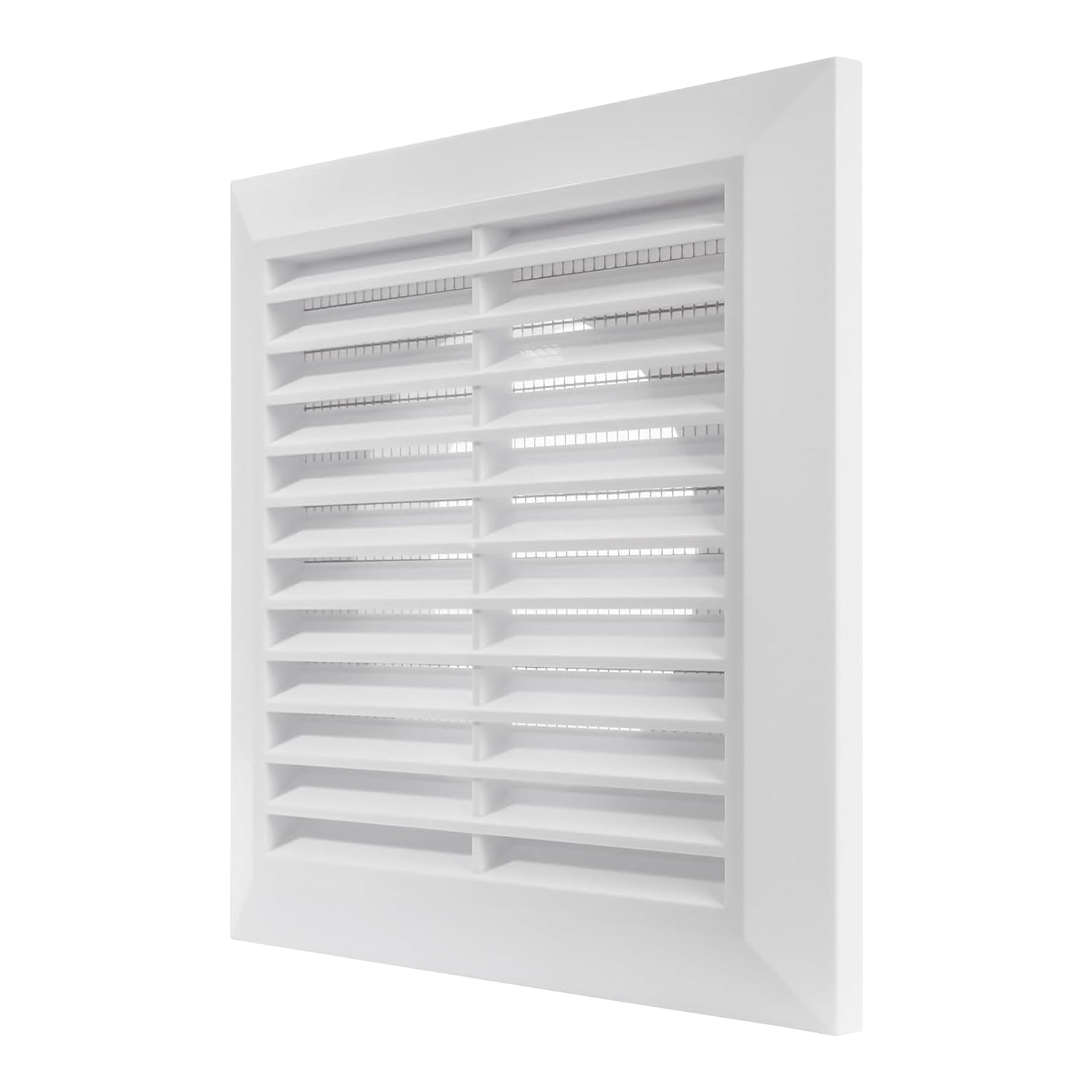 Repa Market 125 mm Tumble Dryer Vent Cover - White Plastic Wall Vent Cover with Mesh and Louvers - Durable External/Internal Exhaust Grille for Bathroom, Kitchen, Garage - Air Vent Covers for Walls
