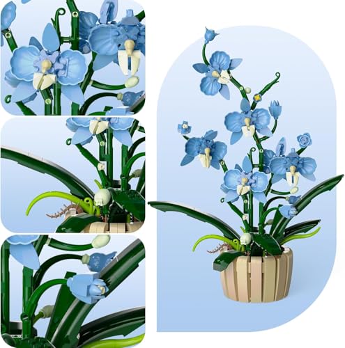 TOY PLAYER Ideas Orchidee Blumen Spielzeug Klemmbausteine Pflanzen Bausteine,Erhältlich in Zwei Farben Kompatibel Mit Generische Marke… – Ansicht 4