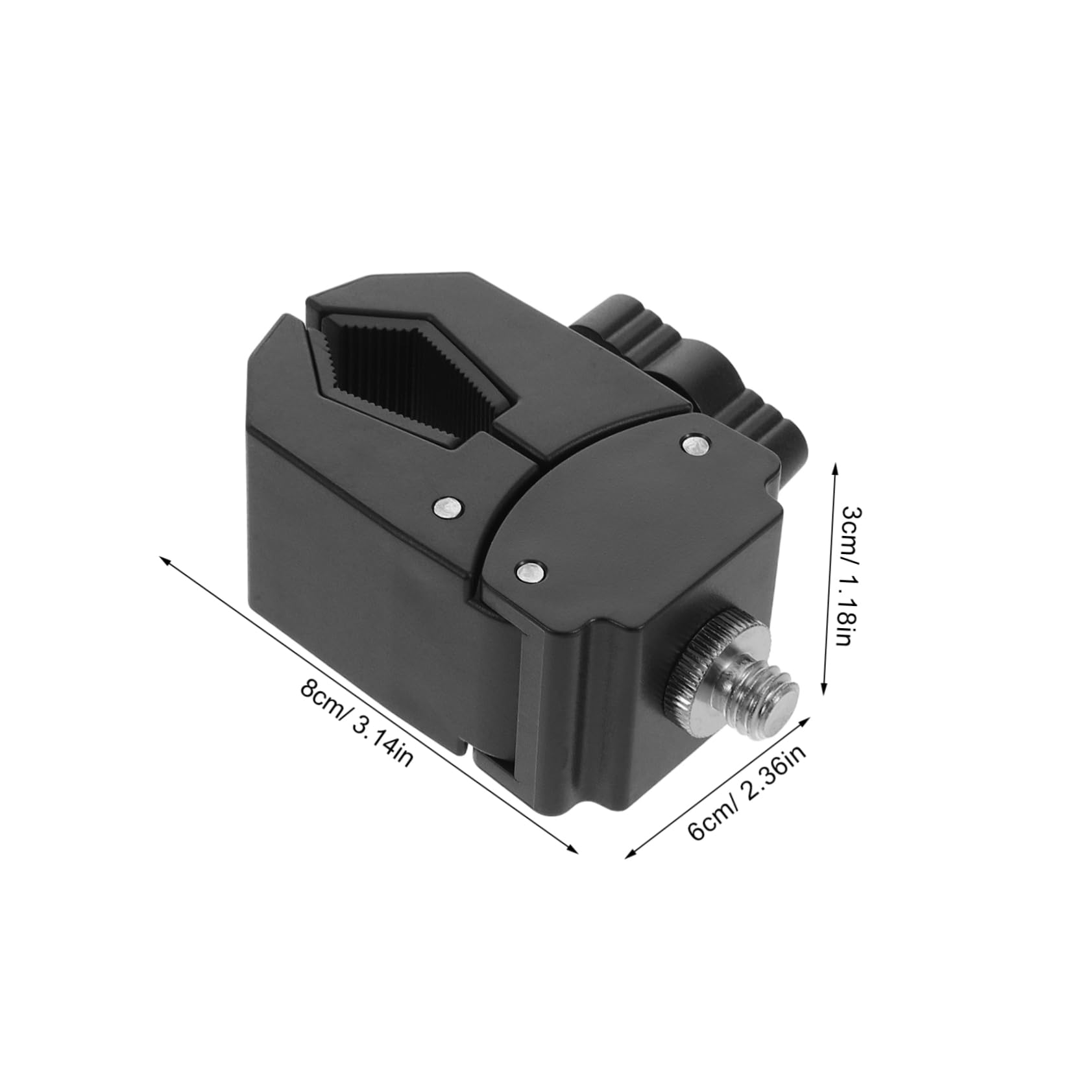 Toddmomy Microphone Stand Clamp: Plastic Clip Adapter for Mic Stand Tripod and Pole Easy Installation Compact and Portable Enhances Stability Black