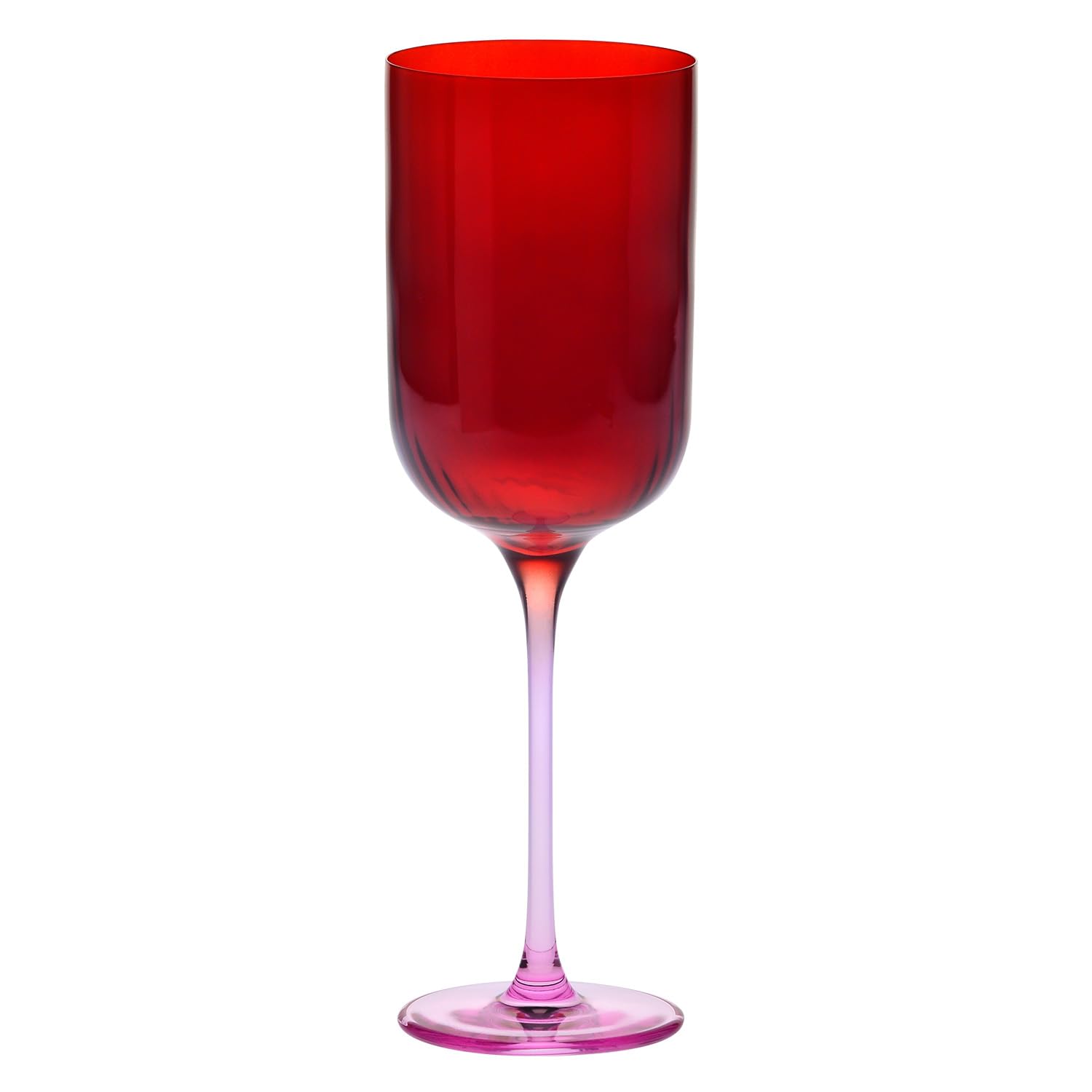 Bicchieri da vino 350 ml – set da 4 pezzi – Collezione Aurora – Realizzati a mano e colorati – Vetro di cristallo – Eleganti e moderni – Ideali come regalo