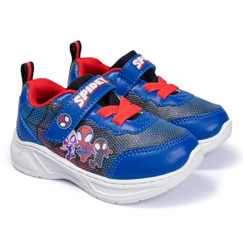 Marvel Spidey and His Amazing Friends Toddler Boys Sneakers Blue Size 10 Polyurethane Birthday Christmas Lightweight Flat Hook & Loop