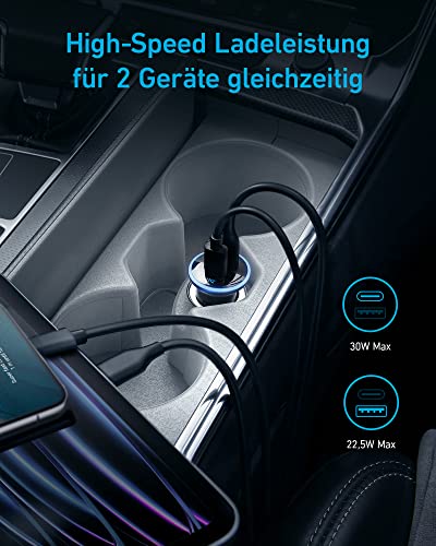 Anker 52,5W Zigarettenanzünder USB C, 323 12V Handy Ladegerät für Auto, Kfz Ladegerät für iPhone 17/16/15/14/13/12, Galaxy S24, iPad Pro, Pixel – Bild 4