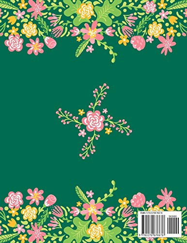 Floral Initial 365 Day Journal For One Year Projects: Large Blank Lined 370 Page Notebook, Planner, Diary - 366 Days - Page A Day - Add Your Own Dates - For Any Year End - Image 2