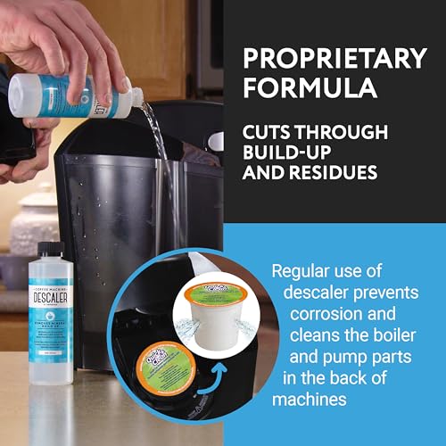 Image of IMPRESA Coffee Machine Descaler & Cleaning Bundle - Compatible with Keurig K-Duo & K-Cup Brewers - 8 Oz Descaling Solution & 4 Maintenance Pods - Coffee Machine Cleaning & Pot Care Kit