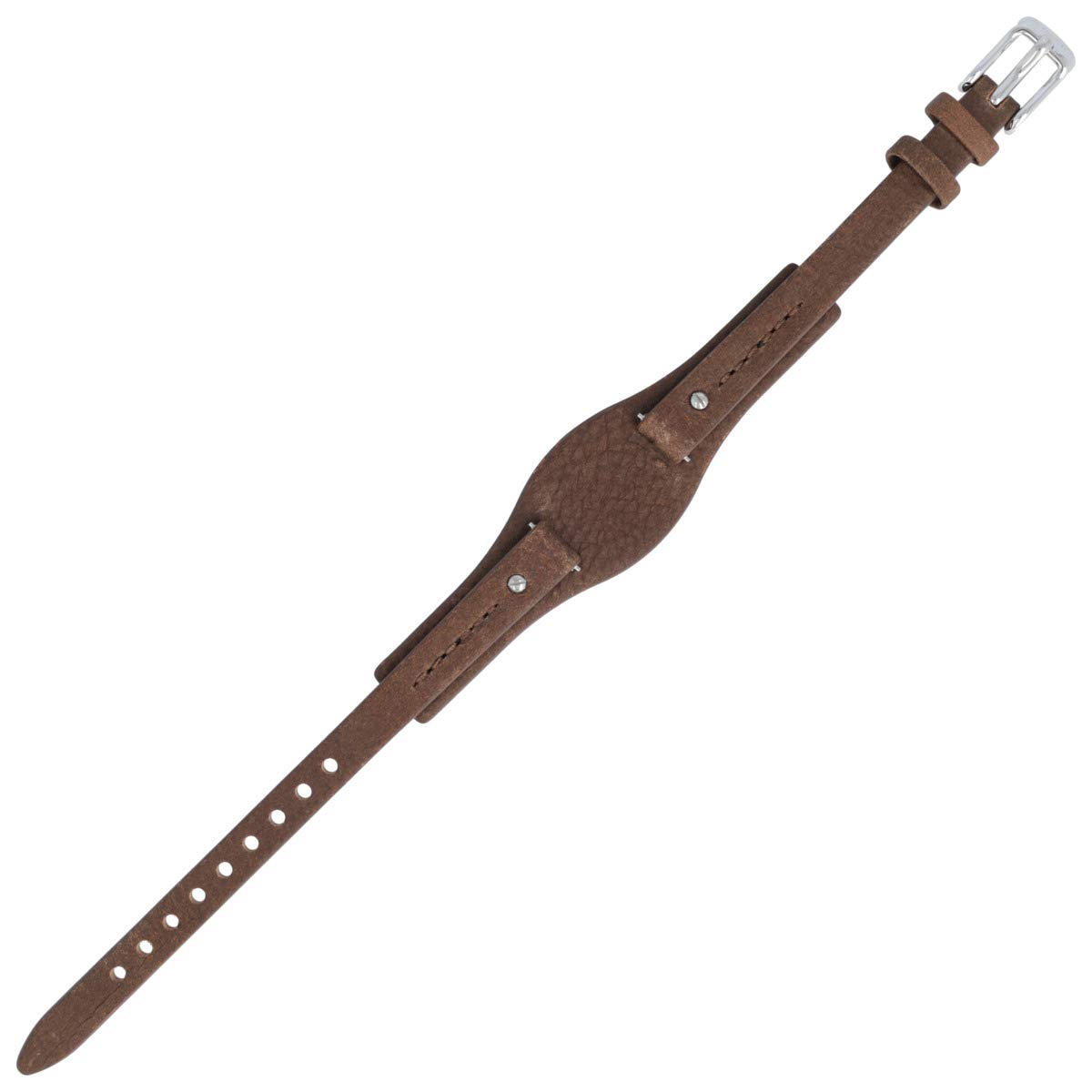 Original Fossil Ersatzarmband – Leder Braun, 22 Mm Stegbreite, Mit Silber-Dornschließe