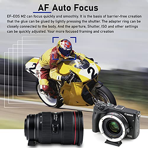 Image of VILTROX EF-EOS M2 Lens Adapter Reducer Speed Booster 0.71x Auto Focus EF to EFM Lens Mount Adapter Compatible with Canon EF Lens to EF-M Mount Mirrorless Camera EOS M M2 M3 M5 M6 M10 M50 M100