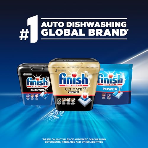 Image of Finish Quantum Dishwasher Pods, No Pre-Rinse Dishwasher Detergent Soap Removes 24HR Dried-On Stain and Grease, Leaving a Virtually Spotless Shine, 48 Count