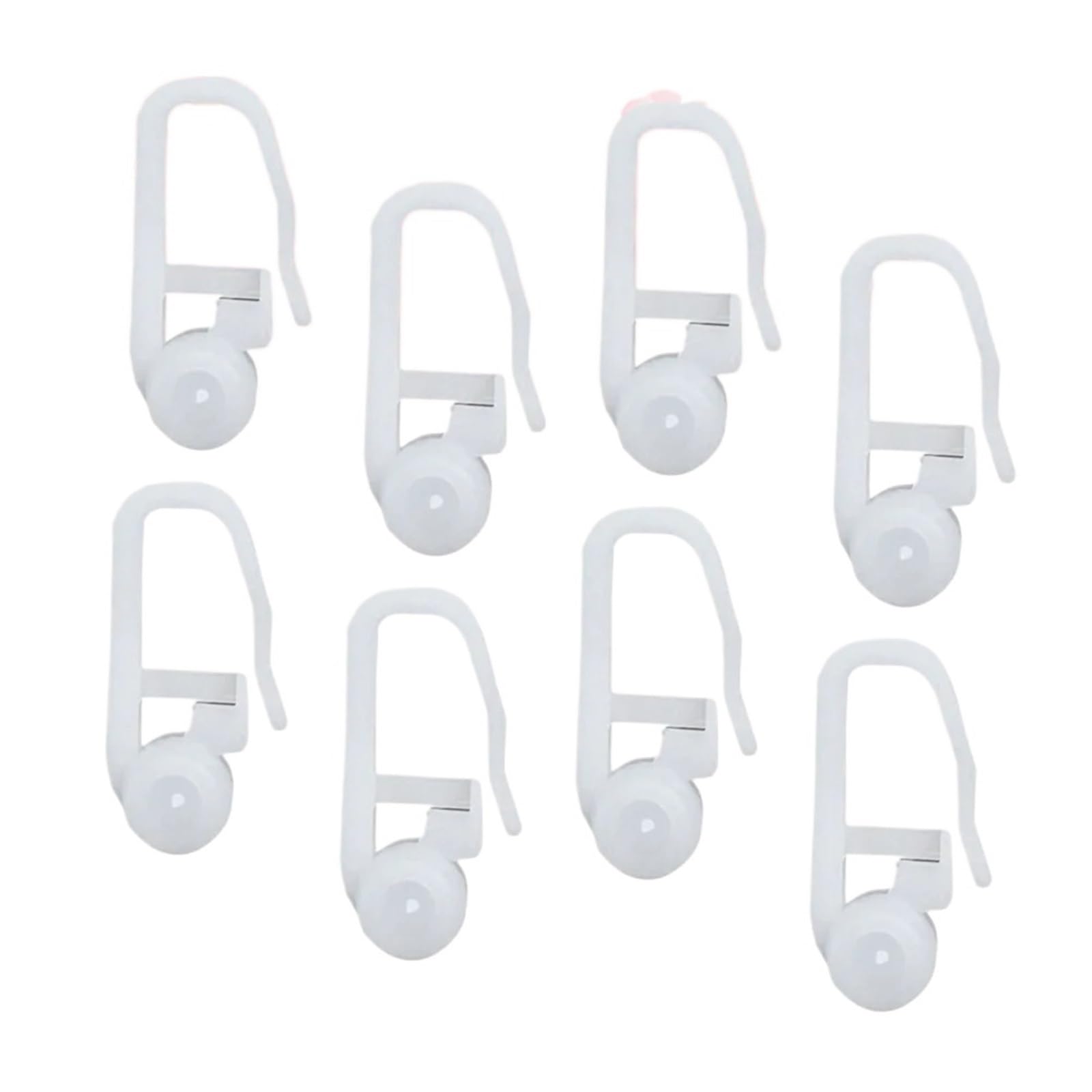 Cyjaznhh Wit 50Pcs White Curtain Track Glides Roller Window Shades Slide Hooks