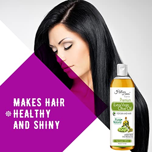 Image of Extra Virgin Olive Oil 200ml Pure Natural Cold Pressed For Skin and Hair 200 ml
