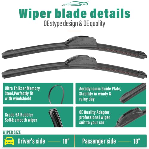Image of WINDSMILE Windshield Wiper Blades Replacement for Ford Explorer 1995-2001