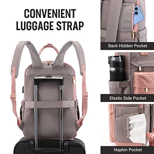 Image of LOVEVOOK Laptop Backpack for Women Girls, 15.6 Inch Waterproof Computer Backpack Student School Cute Bookbag Computer Bag