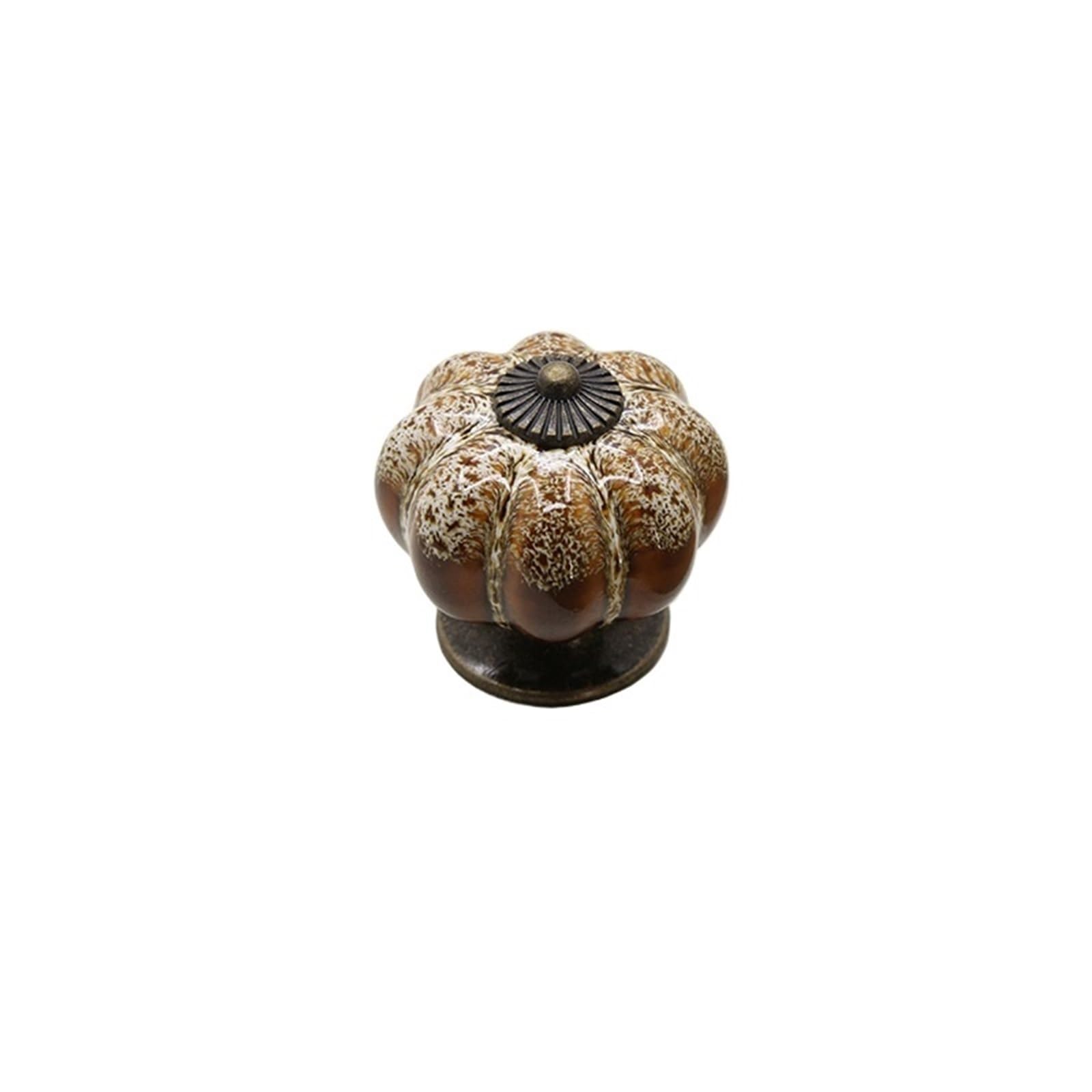 Kifsdlf Color5 Ceramic Farmhouse Pumpkin Cabinet Knob Drawer Furniture Handles Single Hole Door Pulls For Cupboard Wardrobes Furniture(Color5)