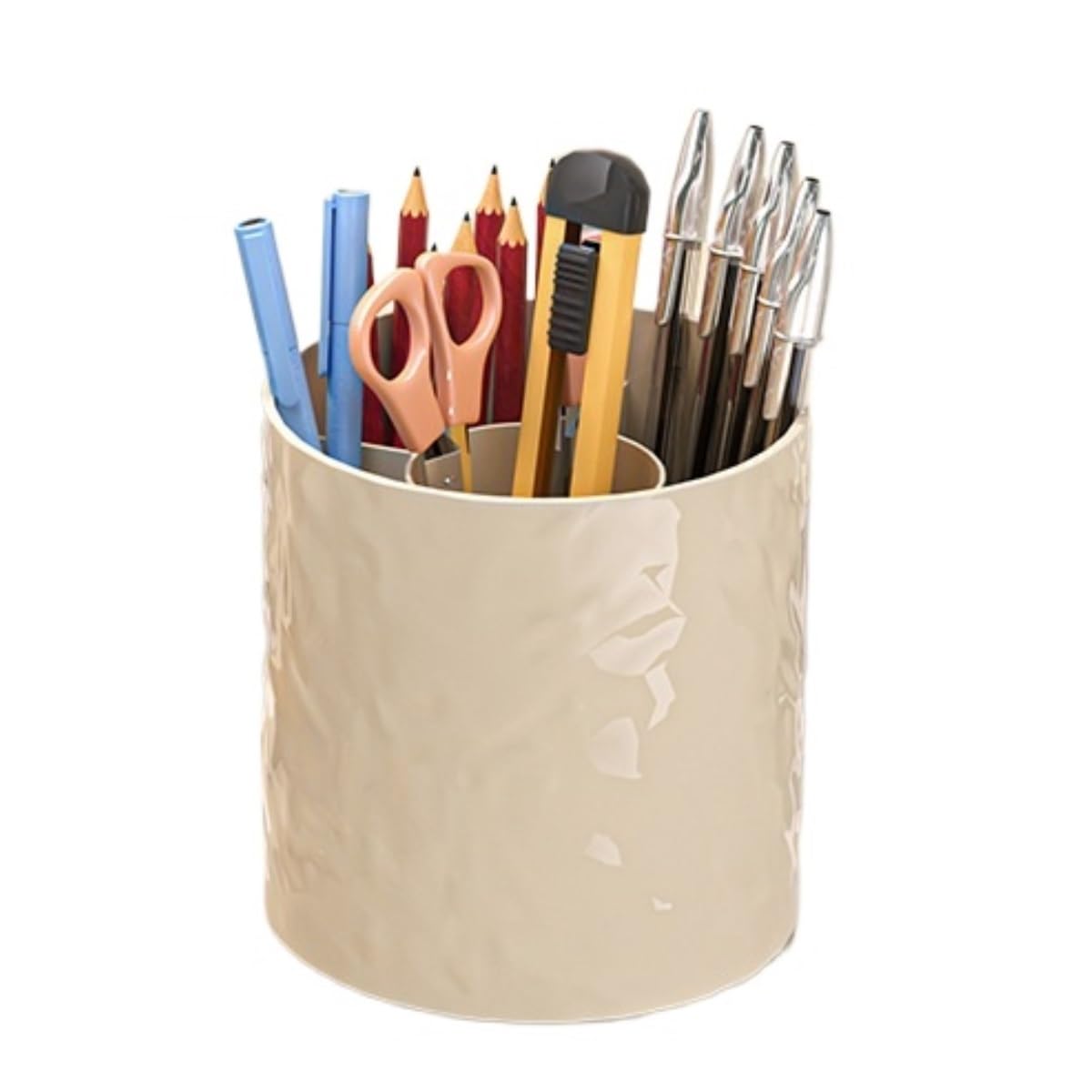 Stifteköcher Stifte Halter Stifthalter, Um 360° Drehbarer Organizer For Den Schreibtisch, Stationärer Aufbewahrungsbecher Schreibtisch-Organizer(White)