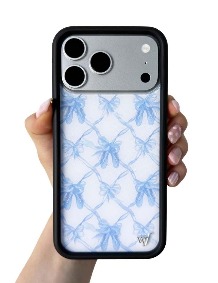Image of Wildflower Cases - Compatible with iPhone 16 | Protective Black Bumper, 6.5ft Drop Test Certified, Women Owned Small Business | On Pointe Blue