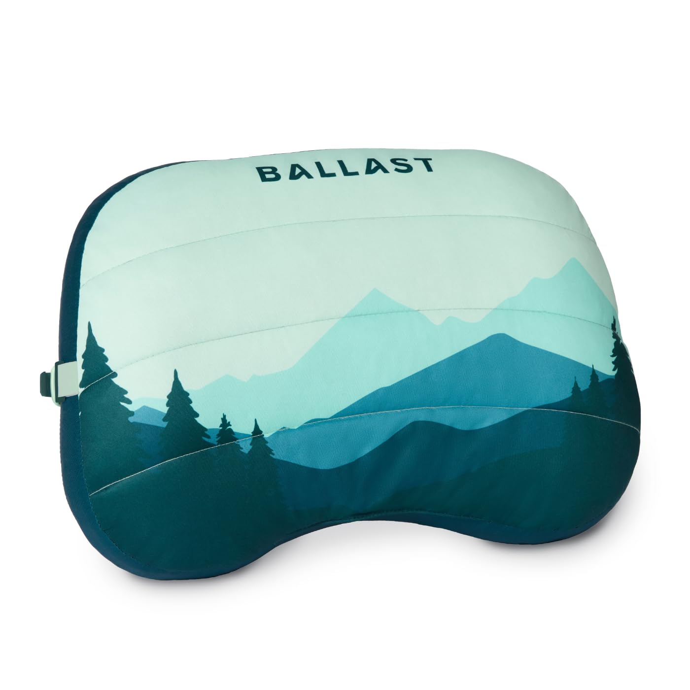 Ballast Camping Pillow – Comfy, Durable & Ultra-Light Compact, Stays Put with Patented Pouch, Inflatable Pillow for Camping, Backpacking, Beaches, Pools, Hiking, Festivals and Travel (Mountain Range)