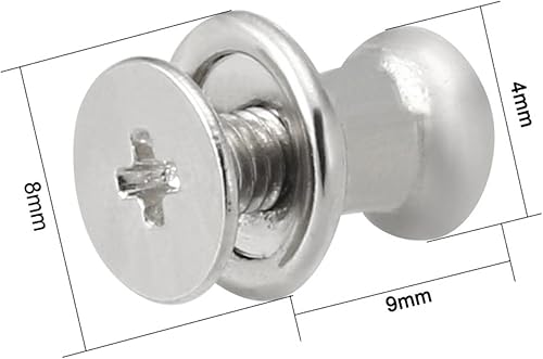 Miniatura 2 de uxcell Caja de regalo de 0.157 in x 0.354 in, perillas redondas de un solo agujero, manijas plateadas, 24 unidades