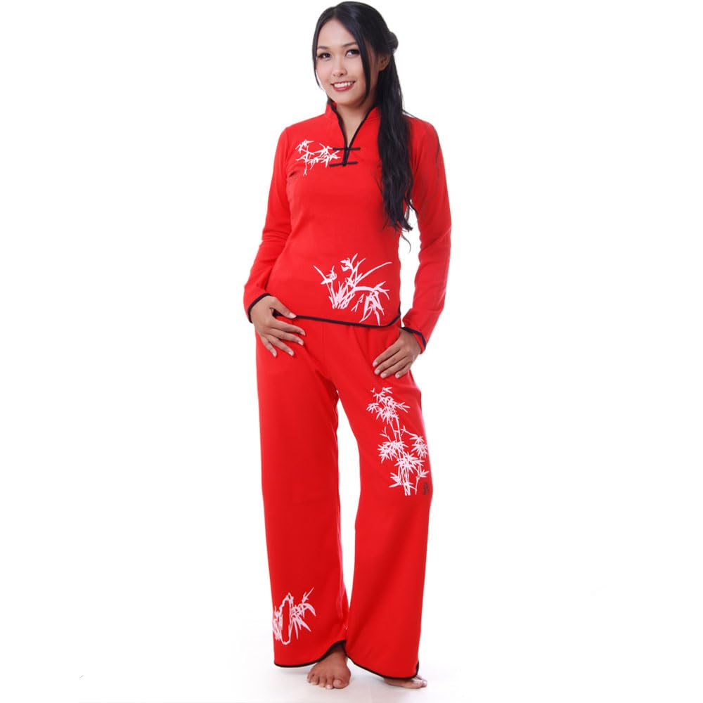 Asien Damen Frauen Bambus Yoga Trainingsanzug, Tai Chi, Hausanzug & Meditations Anzug Baumwolle S M L XL