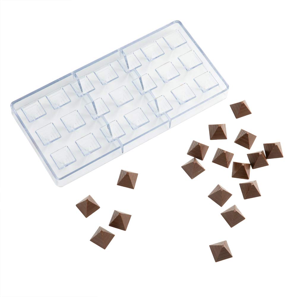 Sponsored Ad - Restaurantware-Pastry Tek 10.8 x 5.3 Inch Hard Candy Mold, 1 Pyramid Chocolate Candy Mold - 21 Cavities, Freezer-Safe, Clear Polycarbonate Molding Trays, Dishwasher-Safe, Easy To Release