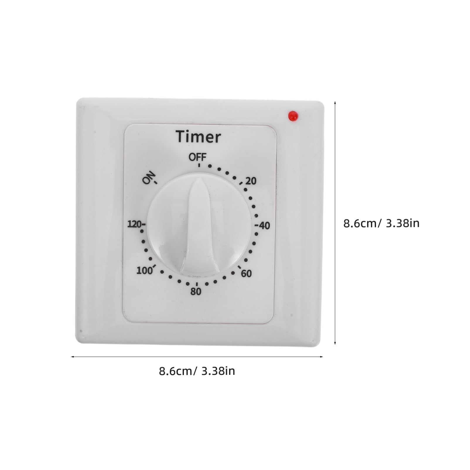 Tofficu Temporizador De Cuenta Regresiva De 120 Minutos (2 Unidades) - Temporizador De Pared con Botón Pulsador Manual con Indicador Led Modo Encendido/Apagado/Bypass para Luces