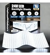 10-Pack 24V Led Backlight Sheet, 6000K White Flexible Led Light Panel 28W, Dimmable and Cuttable,...