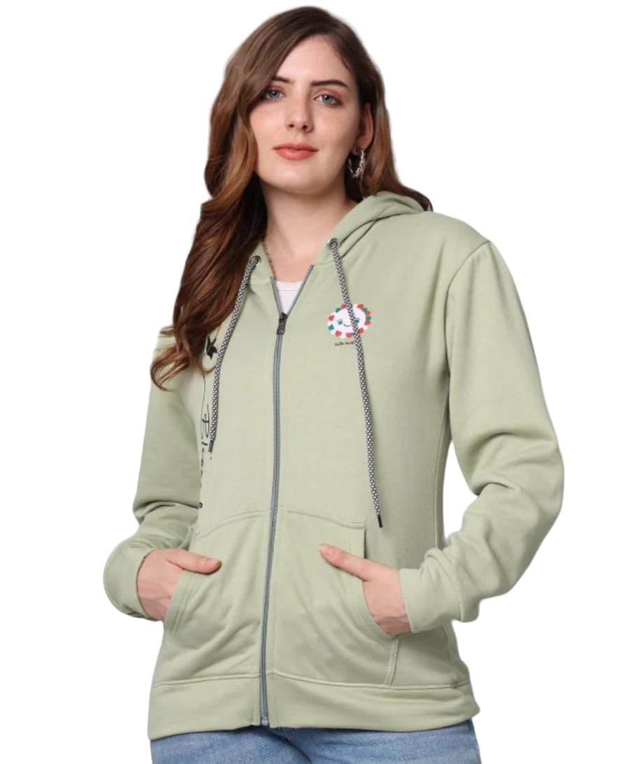 NAVRANG Traders Solid Drop Shoulder Hooded Neck Long Sleeves Hoodie Winter Wear Zipper Jacket for Women's-picture-38