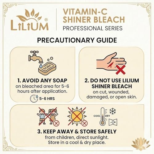 Image of Lilium Vitamin C Shiner Bleach 580g |Instant Natural Glow | Safe & Effective |Complexion Enhancing Care| With Ethyl Ascorbic Acid | Orange & Lemon Peel | Salon, Spa, Home & Professional Use