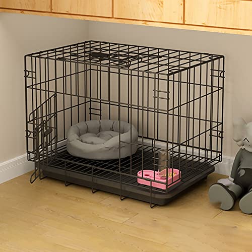 UQACHG Jaula para Mascotas, Jaula para Perros, Gatos Y Cachorros, Jaula Plegable De Metal con Bandeja, Fácil De Transportar, Entrenamiento De Cacho,50x39x38cm
