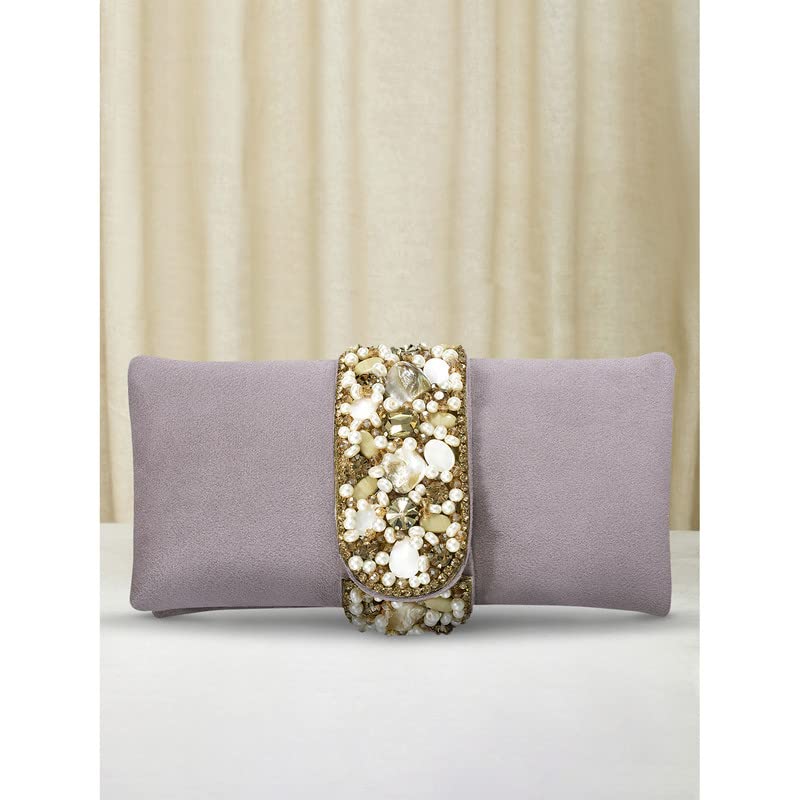 Image of Aheli Clutch Purses Gift for Women Handmade Evening Sling Handbag Stylish Bridal Fashion Bag