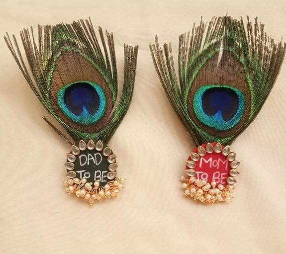Image of MISSION PHARMA Mom To Be Dad To Be Baby Shower Brooches /Badges (Pack of 1 Pair)