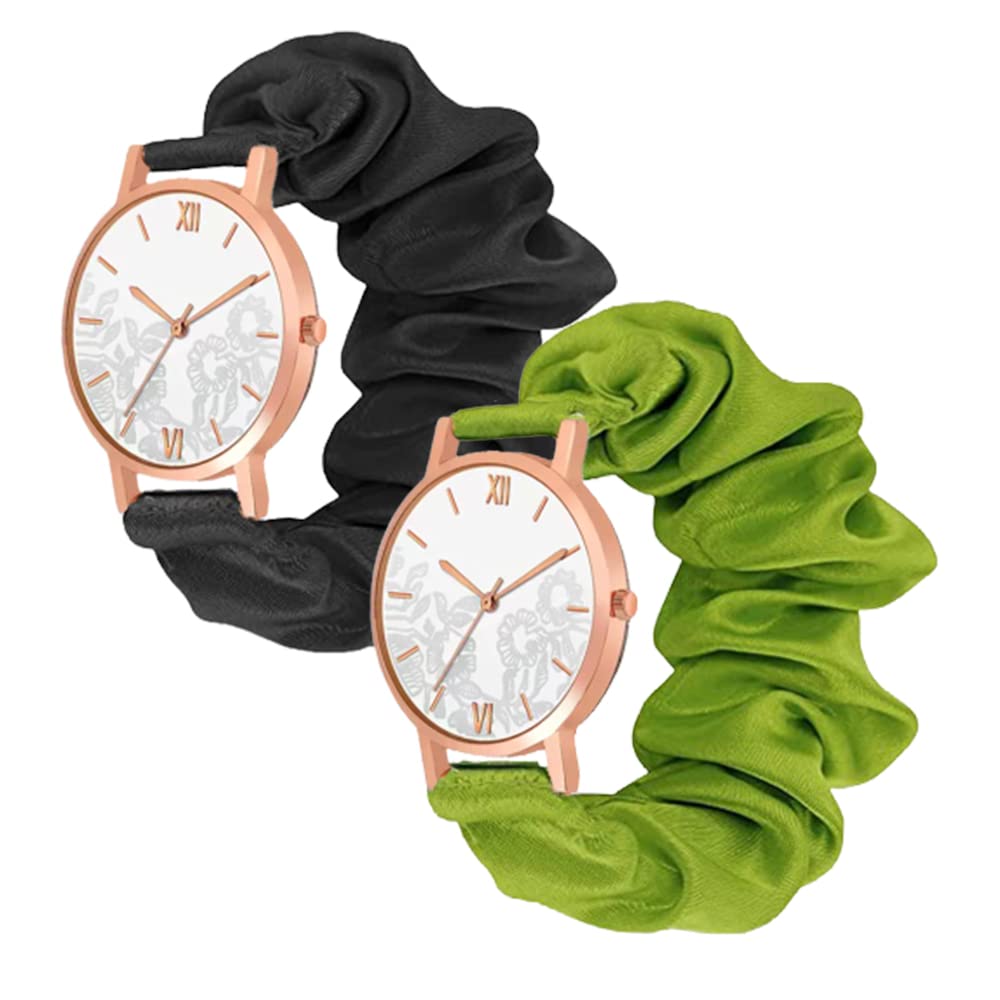 FYLAINCE ™ Combo Pack Scrunchies Watch Classic & Unique Scrunchies Watches Strap Cloth Soft Pattern Solid Fabric Wristband I Watch Cute Elastic Scrunchy Bands Watch for Women & Girls Combo Pack (B0C2MXCTMR) Amazon Price History, Amazon Price Tracker