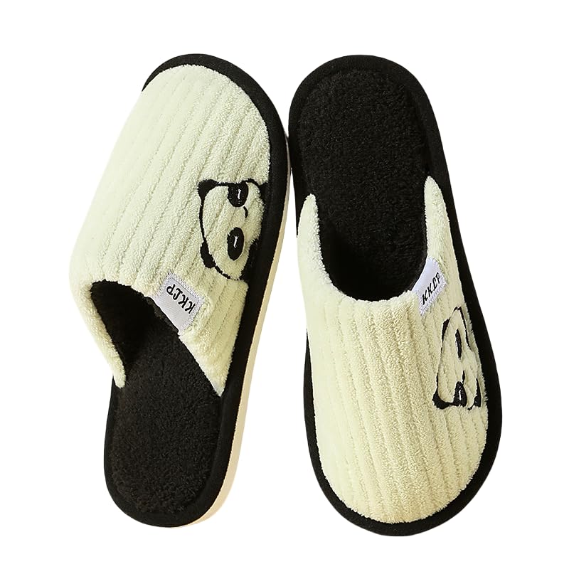 Women Men's Cute Panda Slippers Warm Gifts Trendy Cute Fuzzy Winter House Shoes Sandals Indoor Outdoor