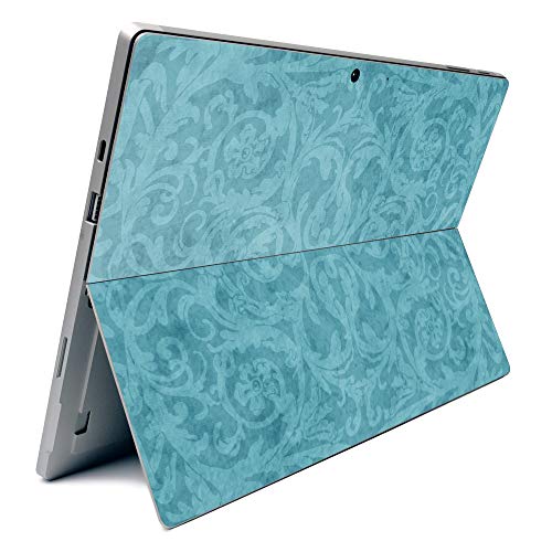 Image of MightySkins Carbon Fiber Skin for Microsoft Surface Pro 7 - Baby Blue Jacquard | Textured Carbon Fiber Finish | Easy to Apply, Remove, and Change Styles | Made in The USA