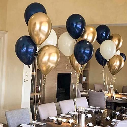 Image of PartyWoo Navy Blue Balloons 50pcs Dark Blue Helium Latex Balloons 12 Inch | Graduation Wedding Anniversary Sports Theme Boy Baby Shower Men Birthday Bachelorette Party Decorations Blue-Y72