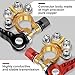 Zrigiwr Battery terminal connectors 1 pair made of pure copper, 4 Way Quick Release Disconnect Battery Terminals, suitable for SAE/JIS A-pillars, cars, caravans, trucks, boats and solar equipment.