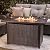 Nuu Garden 43 Inch Propane Fire Pit Table, CSA Certified 50,000 BTU Outdoor Patio Propane Fire Pit Table with 7 lbs Glass Stone & Removable Lid, Aluminum Tabletop, Water-Proof Oxford Cover, Brown