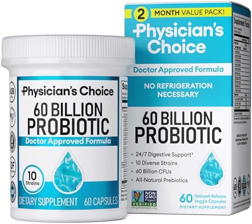 Physician's CHOICE Probiotics 60 Billion CFU - 10 Strains + Organ...