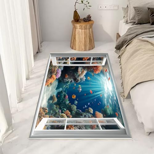 Tapis lavable en machine poisson corail pour sécuriser la chambre d'enfant - 5