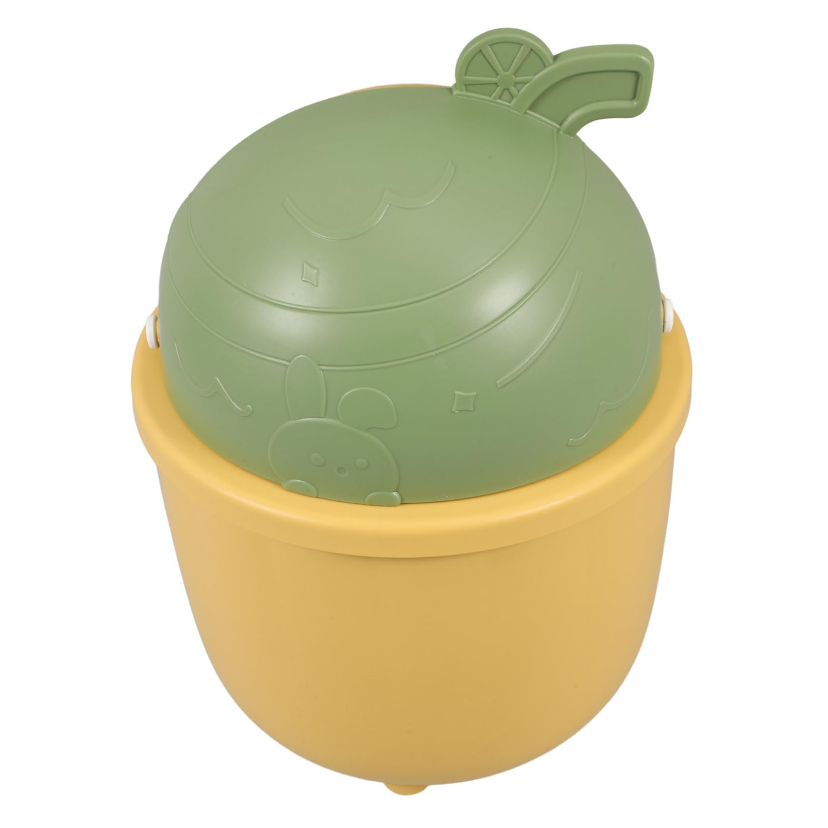 TOGEVAL Functional Flip Lid Mini Trash Can Small Rabbit Bin for Laundry Room Bathroom Office