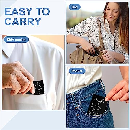 Storite 6 Slot RFID Metal Credit Debit ATM Card Holder Case Wallet for Men Women (Black Laser Print World Map, 9.5 x 6.5 x 1.3 cm) - Image 6